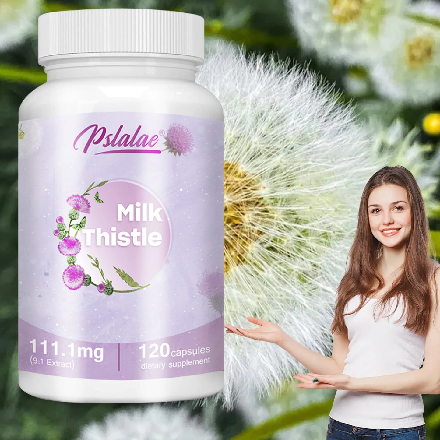Milk Thistle - with Dandelion - Support Liver Detox Cleansing and Repair,Aids Digestion and Elimination of Toxins - 120 Capsules
