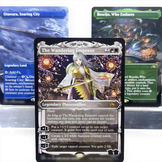 NEO DMR HOLO5-Ⅰ02 Tcg cards proxy magical the Boseiju, Who Endures The Wandering Emperor Otawara, Soaring City Vam gather