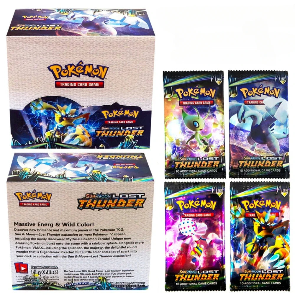 324Pcs/box Pokemon TCG: Sun & Moon Lost Thunder English Trading Card Game Booster Box Collectible Kids Toys Gift