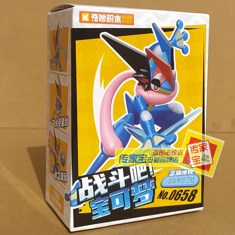 10pcs Keeppley Building Block Pokemon Pikachu Blastoise Greninja Charizard Venusaur Mewtwo Assembly Model Anime Doll Kids Toys