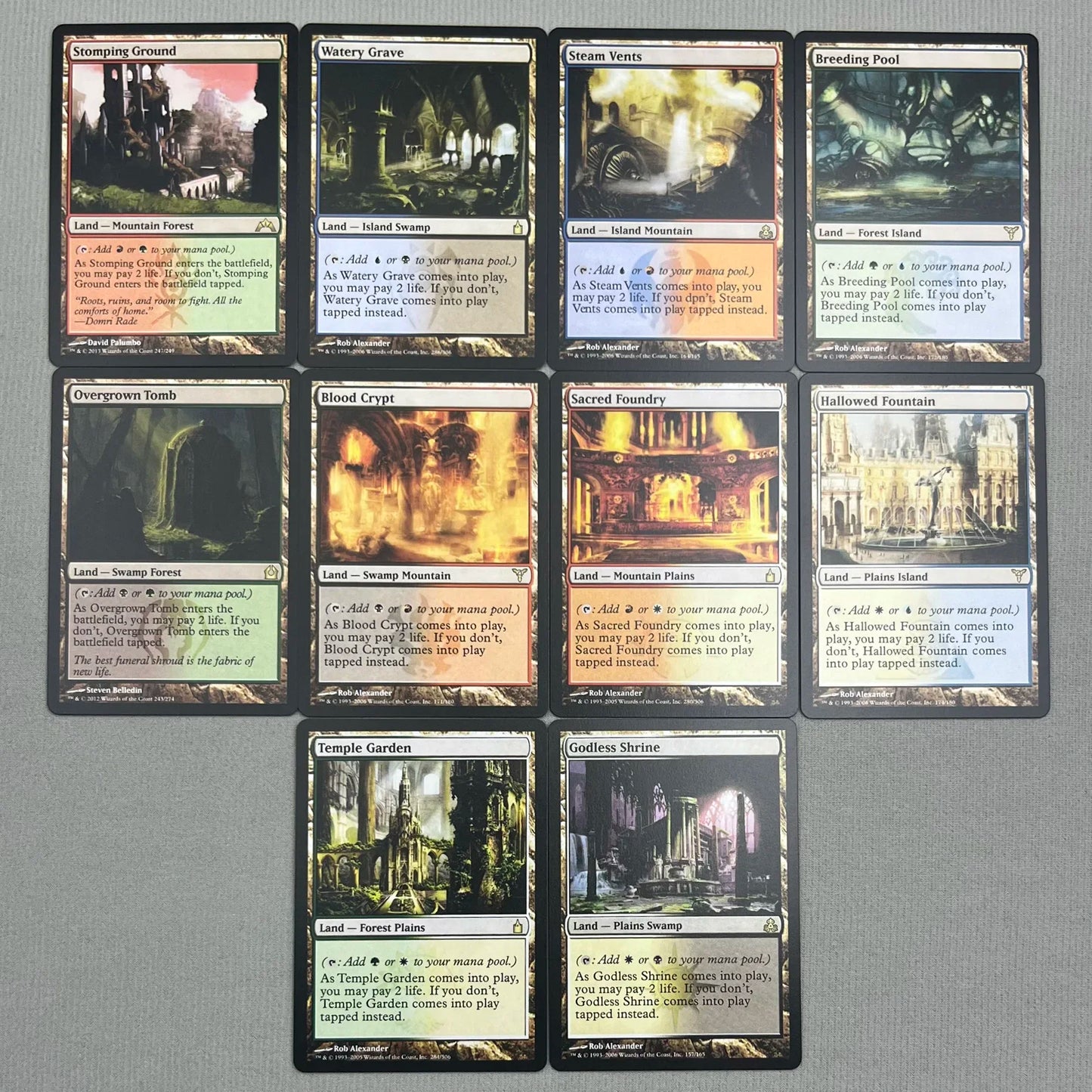 Beta MIX1-Ⅰ02 Tcg cards proxy German magical Black Core the shock lands fetch lands hallowed fountain godless shrine gather