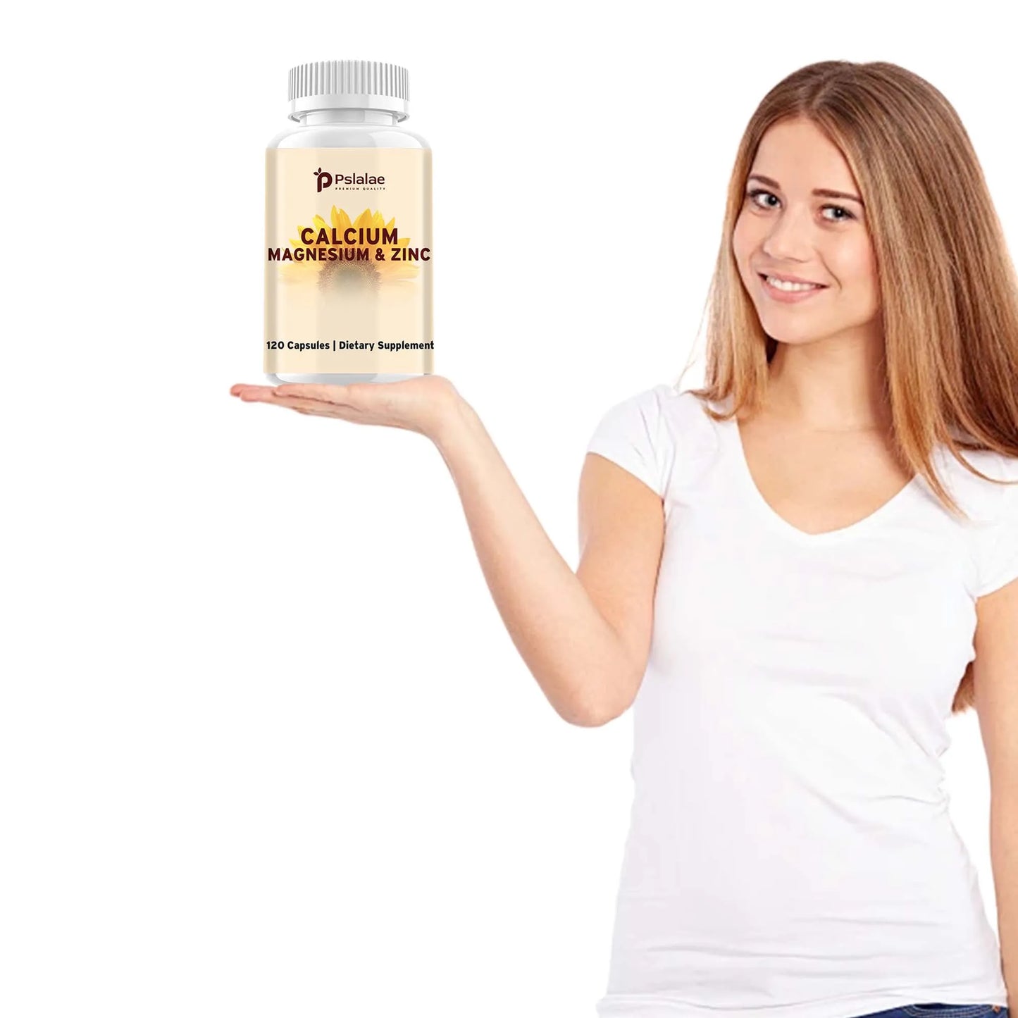 High Potency Calcium, Magnesium and Zinc - Strengthen Bones, Muscles and Teeth, Enhance Immunity - 120 Capsules