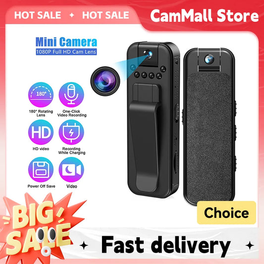 HD Mini Camera Portable Small Digital Video Recorder Police BodyCam Infrared Night Vision Miniature Camcorder